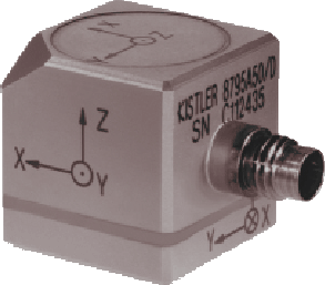 Kistler, Model, 8795A, K-Shear, Triaxial, Cube, Accelerometer
