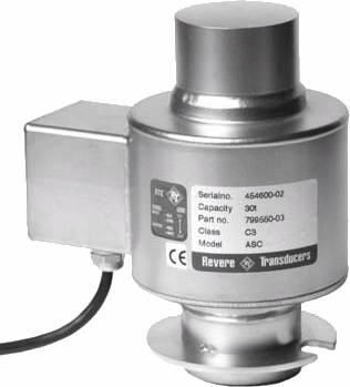 Single Column, Stainless Steel, Compression Load Cell, Revere Transducers, Model ASC